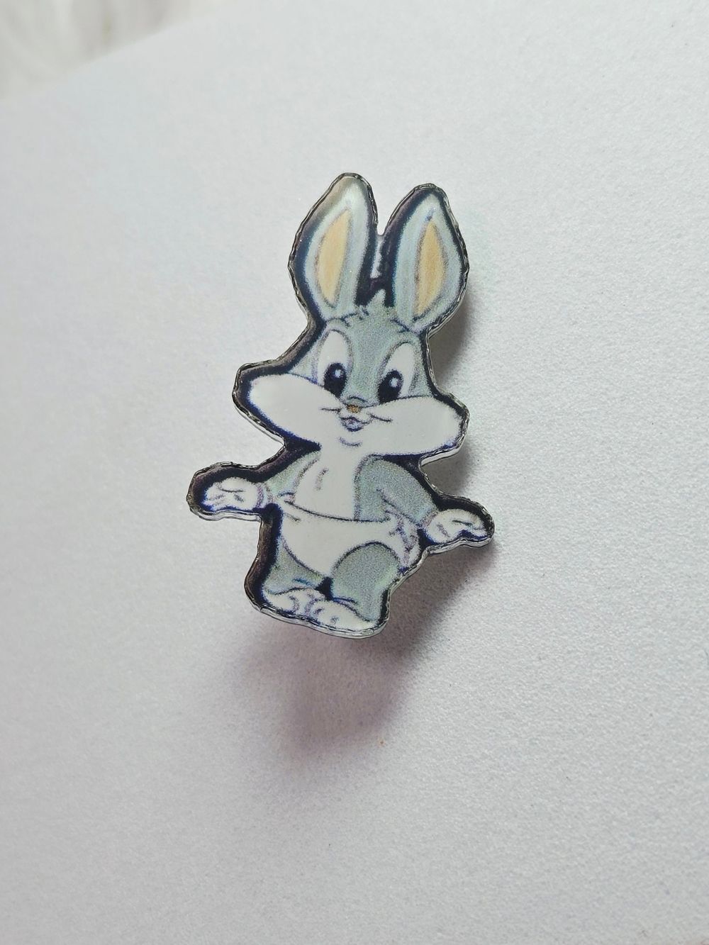 Baby Bunny Lapel Pin Cartoon Rabbit Acrylic Looney Tunes Bugs Nostalgic Chic